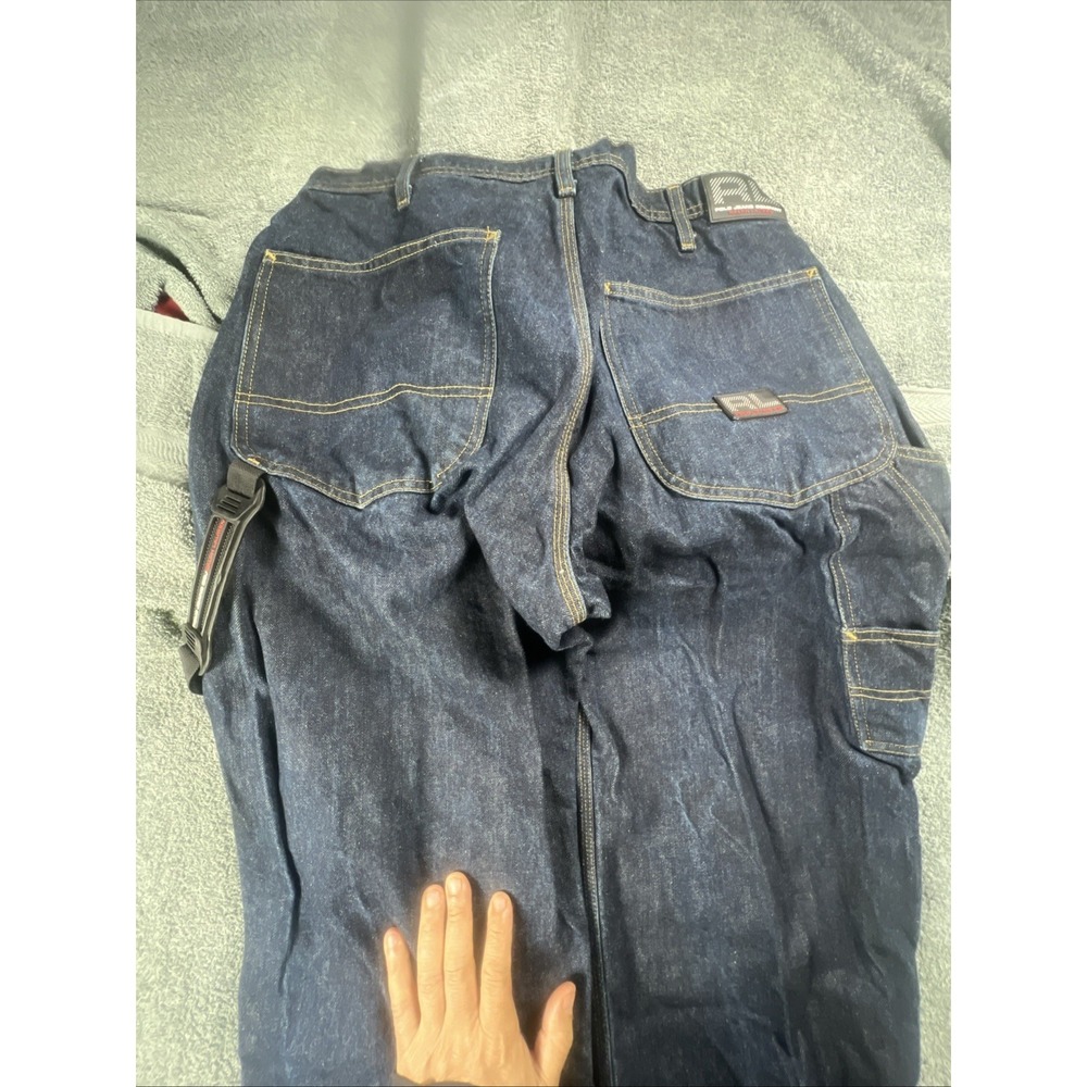 Vintage Polo Jeans Co Polo Distressed Carpenter Jeans 34x30 Baggy Wide LegY2K